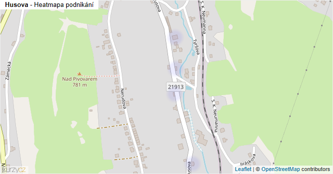 Husova - mapa podnikání