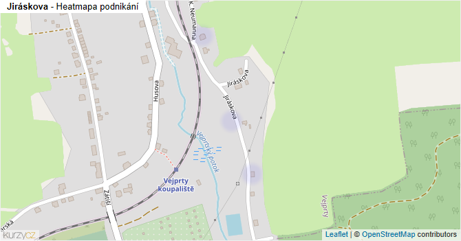 Jiráskova - mapa podnikání