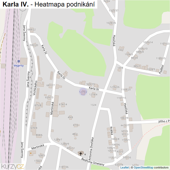 Mapa Karla IV. - Firmy v ulici.