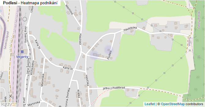 Podlesí - mapa podnikání