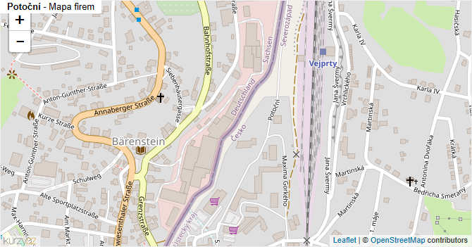 Potoční - mapa firem