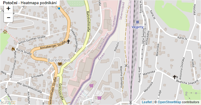 Potoční - mapa podnikání