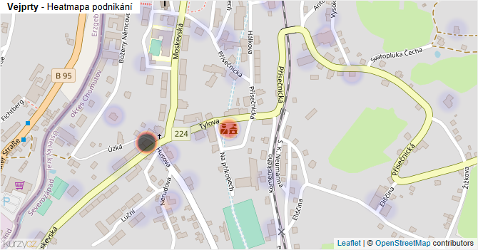Vejprty - mapa podnikání