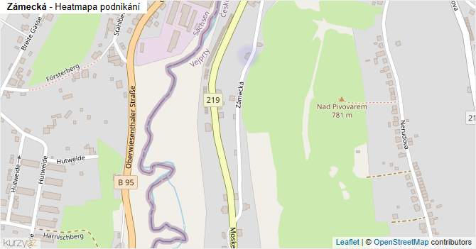Zámecká - mapa podnikání
