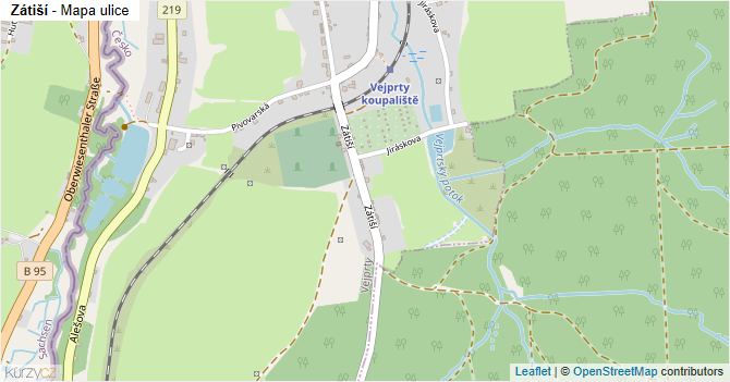Zátiší - mapa ulice