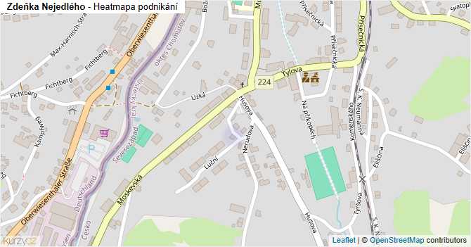 Zdeňka Nejedlého - mapa podnikání
