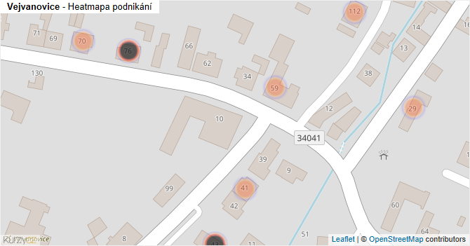 Vejvanovice - mapa podnikání