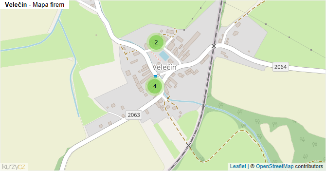 Velečín - mapa firem