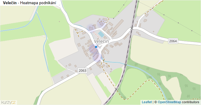 Velečín - mapa podnikání