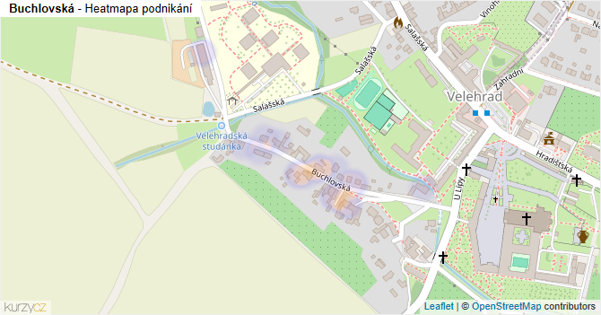 Buchlovská - mapa podnikání