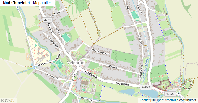 Nad Chmelnicí - mapa ulice