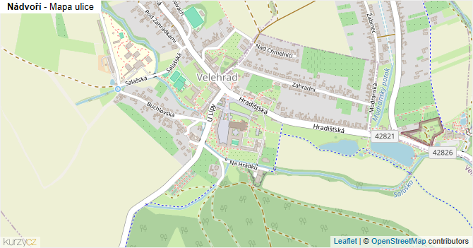 Nádvoří - mapa ulice