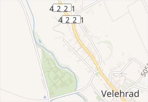 Pod Zahrádkami v obci Velehrad - mapa ulice
