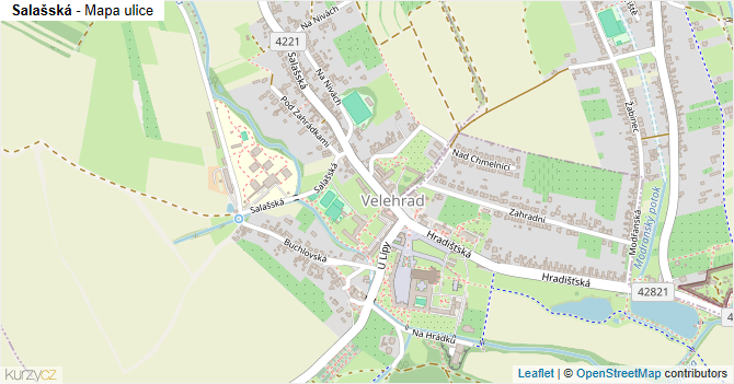 Salašská - mapa ulice