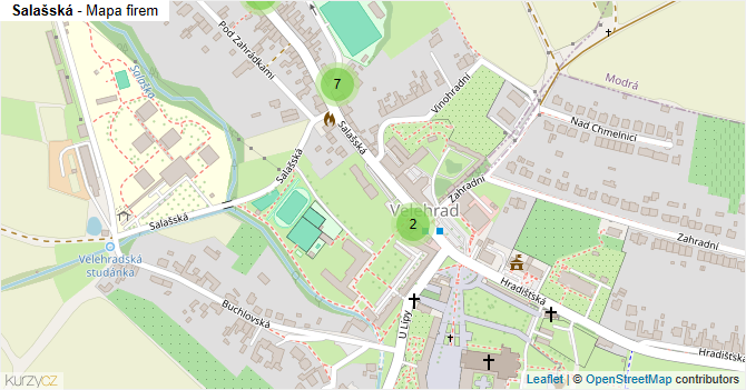 Salašská - mapa firem