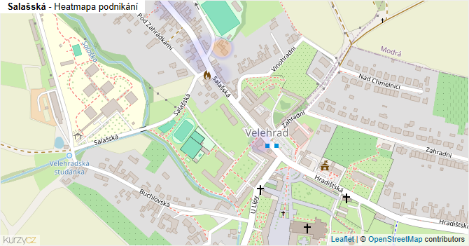 Salašská - mapa podnikání