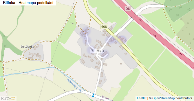 Bílinka - mapa podnikání