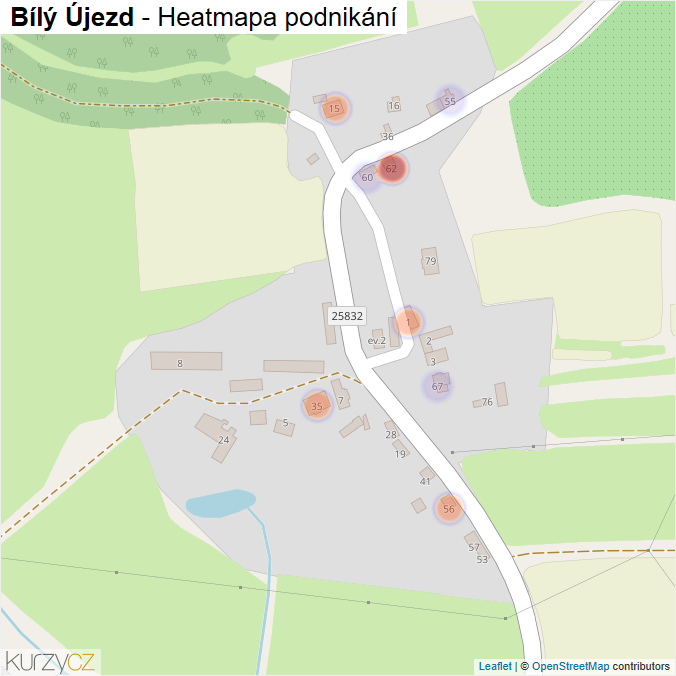 Mapa Bílý Újezd - Firmy v části obce.