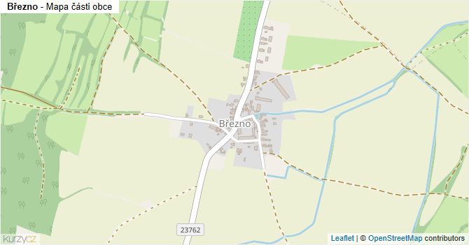 Březno - mapa části obce