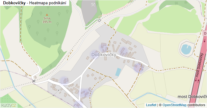 Dobkovičky - mapa podnikání