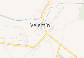 Náves v obci Velemín - mapa ulice
