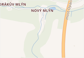 Opáren. Údolí v obci Velemín - mapa ulice
