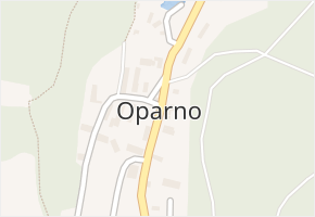 Oparno v obci Velemín - mapa části obce