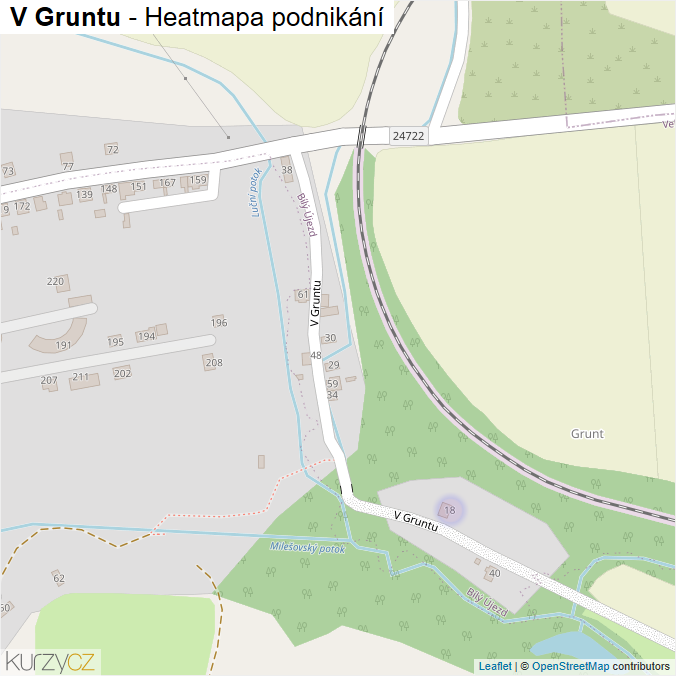 Mapa V Gruntu - Firmy v ulici.