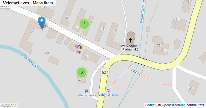 Velemyšleves - mapa firem