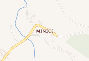 Minice v obci Velemyšleves - mapa části obce