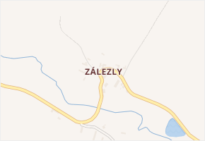 Zálezly v obci Velemyšleves - mapa části obce