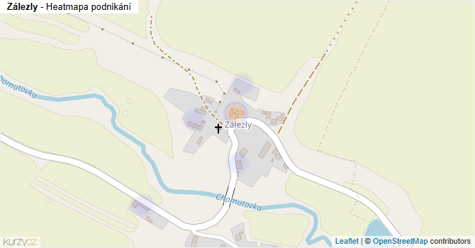 Zálezly - mapa podnikání