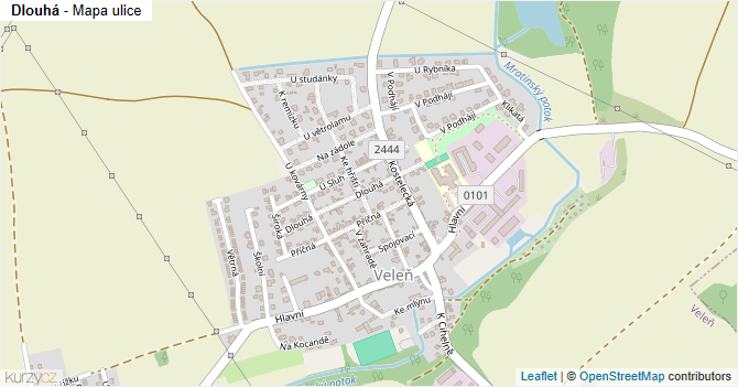 Dlouhá - mapa ulice