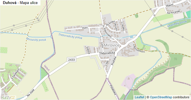 Duhová - mapa ulice