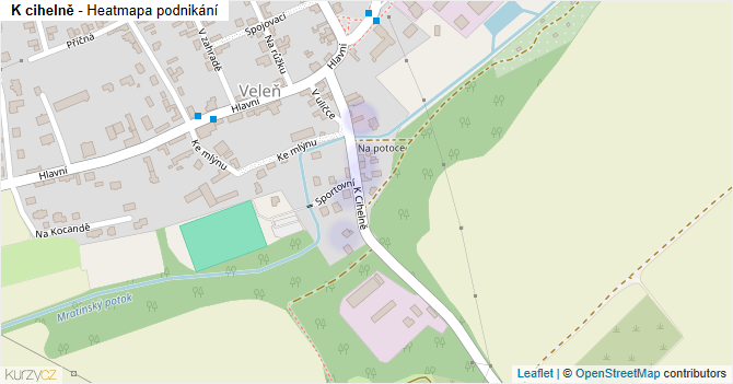 K cihelně - mapa podnikání