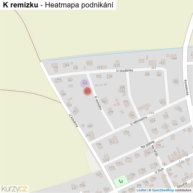 Mapa K remízku - Firmy v ulici.