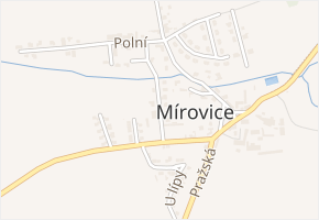 Luční v obci Veleň - mapa ulice