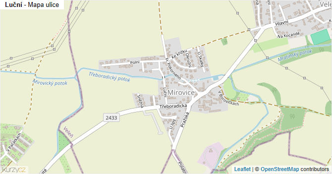Luční - mapa ulice
