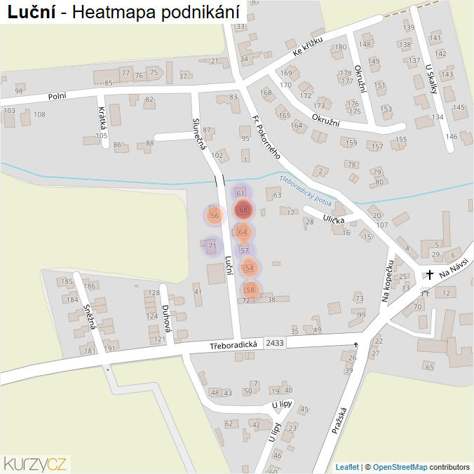 Mapa Luční - Firmy v ulici.