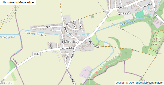 Na návsi - mapa ulice