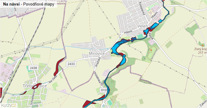 Na návsi - záplavové mapy stoleté vody