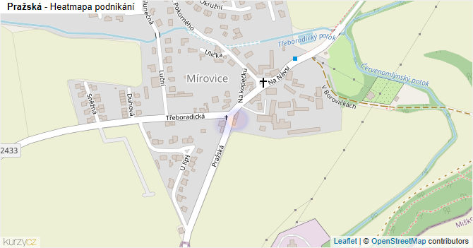 Pražská - mapa podnikání