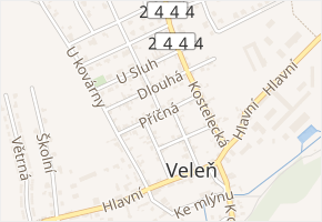Příčná v obci Veleň - mapa ulice