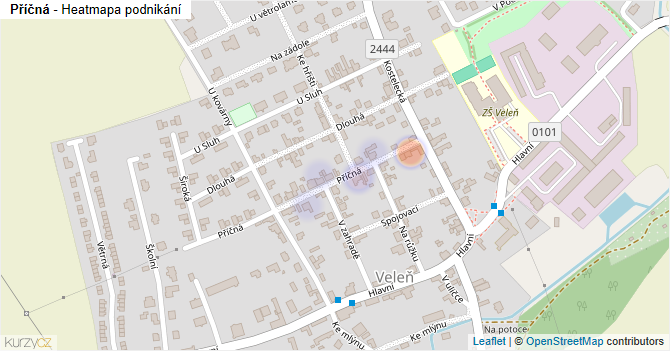 Příčná - mapa podnikání