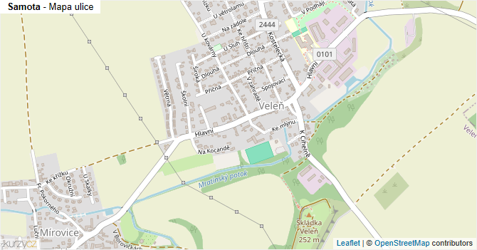Samota - mapa ulice