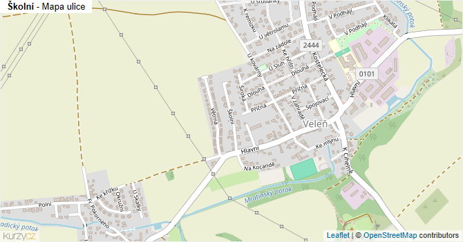 Školní - mapa ulice