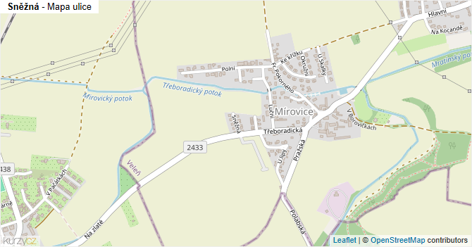 Sněžná - mapa ulice