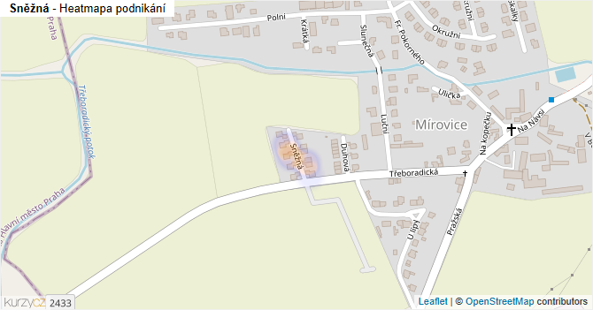 Sněžná - mapa podnikání