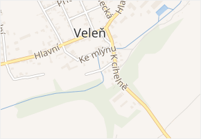 Sportovní v obci Veleň - mapa ulice