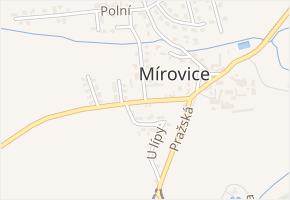 Třeboradická v obci Veleň - mapa ulice